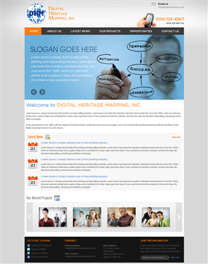 Diseño Wordpress por Mayank Patel para Digital Heritage Mapping, Inc. | Diseño: #405392