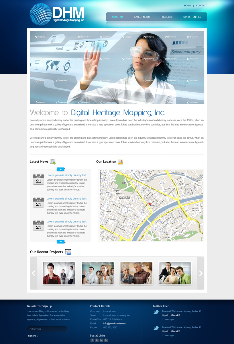 Diseño Wordpress por Mayank Patel para Digital Heritage Mapping, Inc. | Diseño #408458