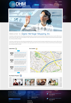Diseño Wordpress por Mayank Patel para Digital Heritage Mapping, Inc. | Diseño: #408459
