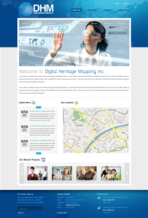 Wordpress Design by Mayank Patel for Digital Heritage Mapping, Inc. | Design #408462