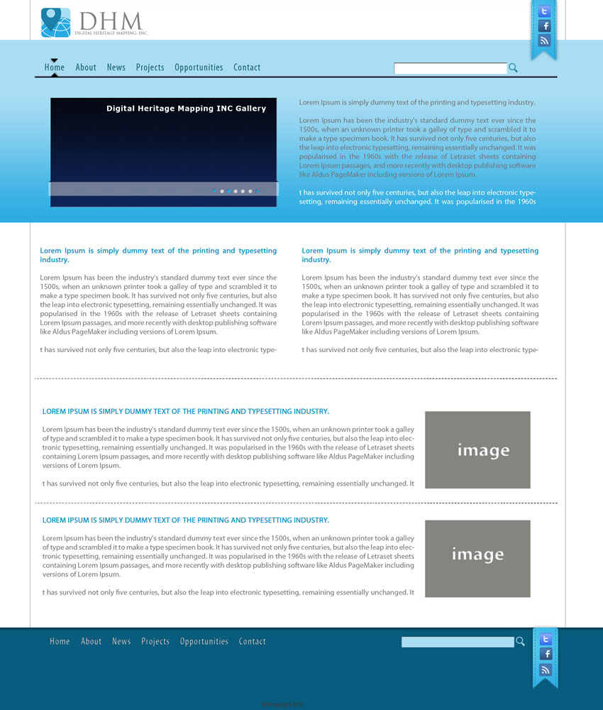 Wordpress Design by Kiwi for Digital Heritage Mapping, Inc. | Design #658450
