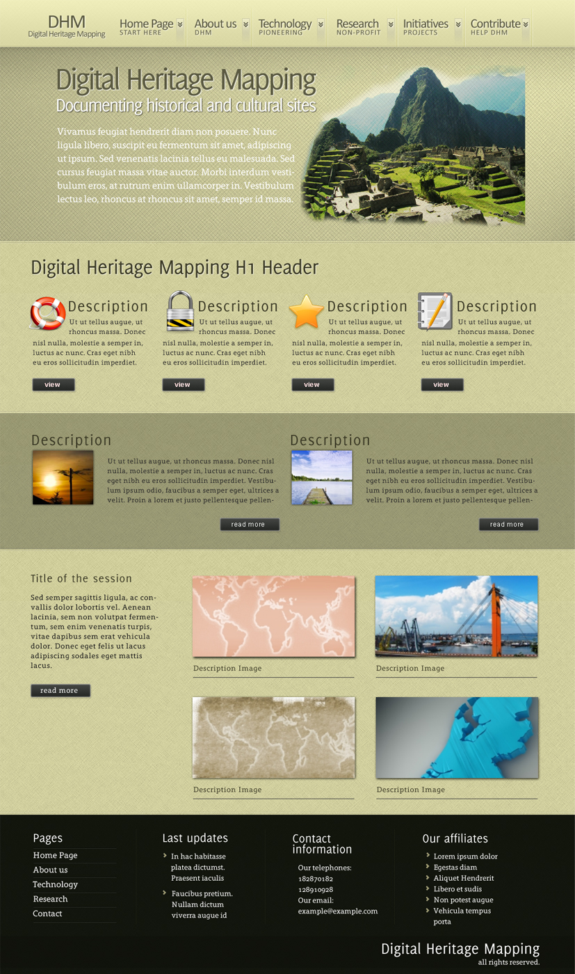 Wordpress Design by designer for Digital Heritage Mapping, Inc. | Design #467556