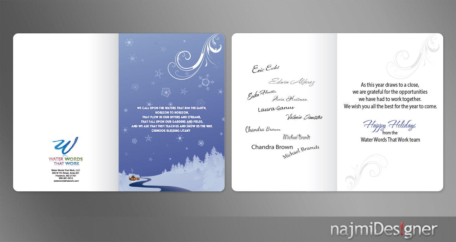 Karten-Design von  Najmi für Water Words That Work LLC | Design #8419066