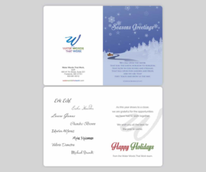 Card Design by Cut and Glue for Water Words That Work LLC | Design: #8419787