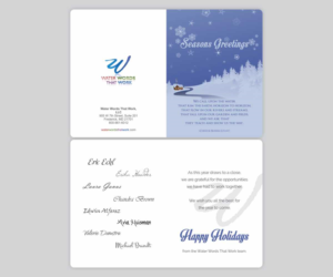 Card Design by Cut and Glue for Water Words That Work LLC | Design: #8439468