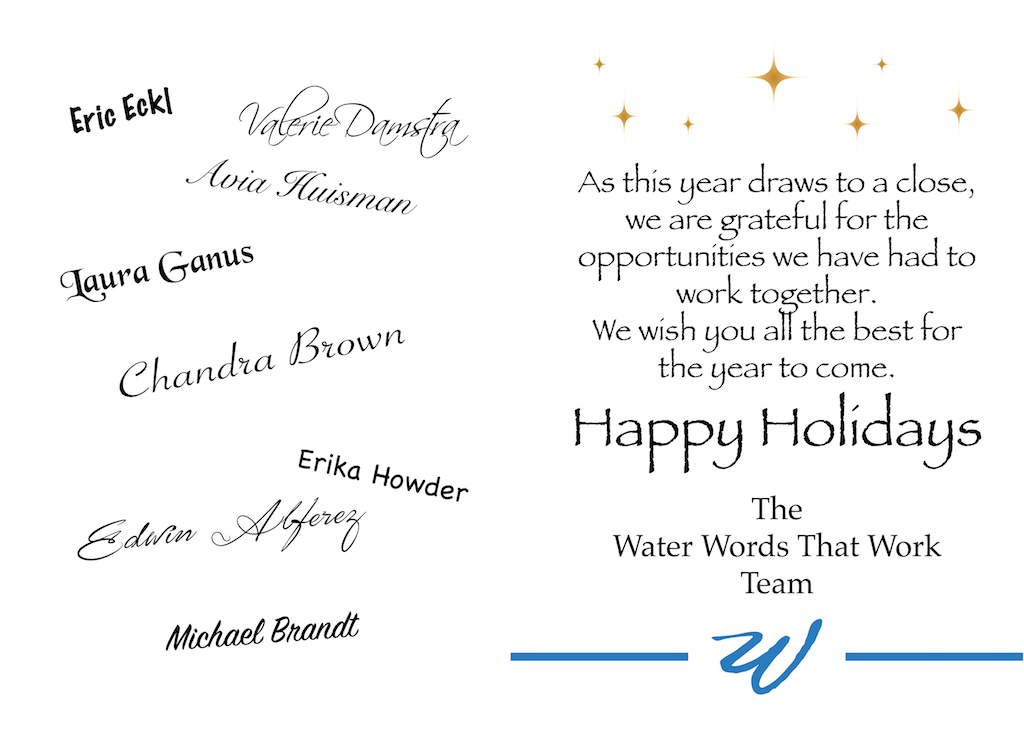 Card Design by ralfalopagusstudio for Water Words That Work LLC | Design #8424856