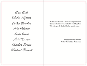 Card Design by january_vogel for Water Words That Work LLC | Design: #8396958