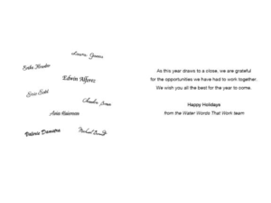 Card Design by designer-mom for Water Words That Work LLC | Design: #8394450