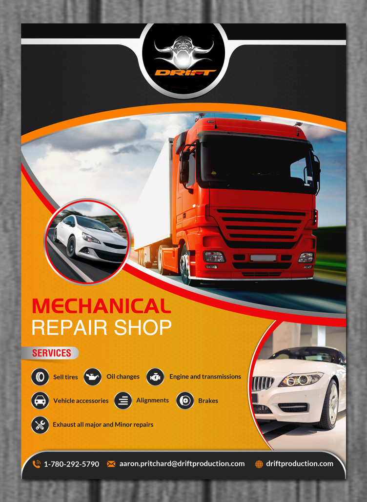 Flyer Design by creative.bugs for drift production services | Design #8400727