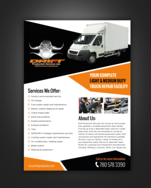 Flyer Design by pivotaldesign.biz for drift production services | Design: #8402589