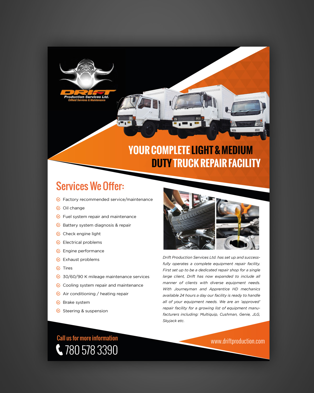 Flyer Design by pivotaldesign.biz for drift production services | Design #8411378