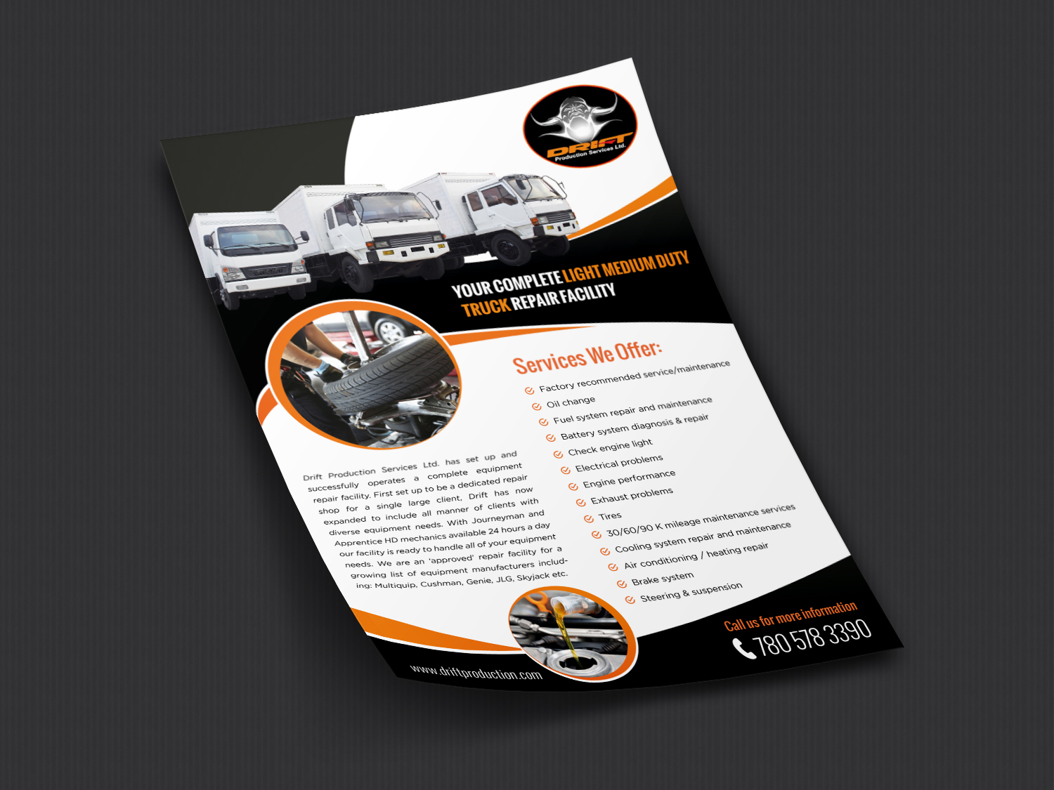 Flyer Design by pivotaldesign.biz for drift production services | Design #8411379