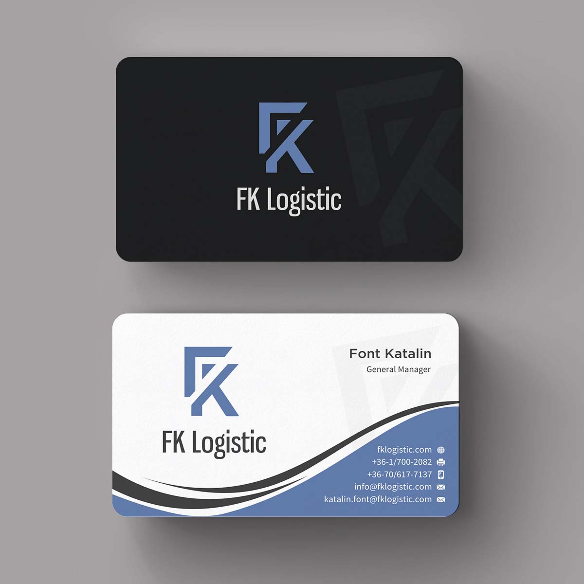 Business Card Design by INDIAN_Ashok for FK Logistic Hungary Kft | Design #8393453