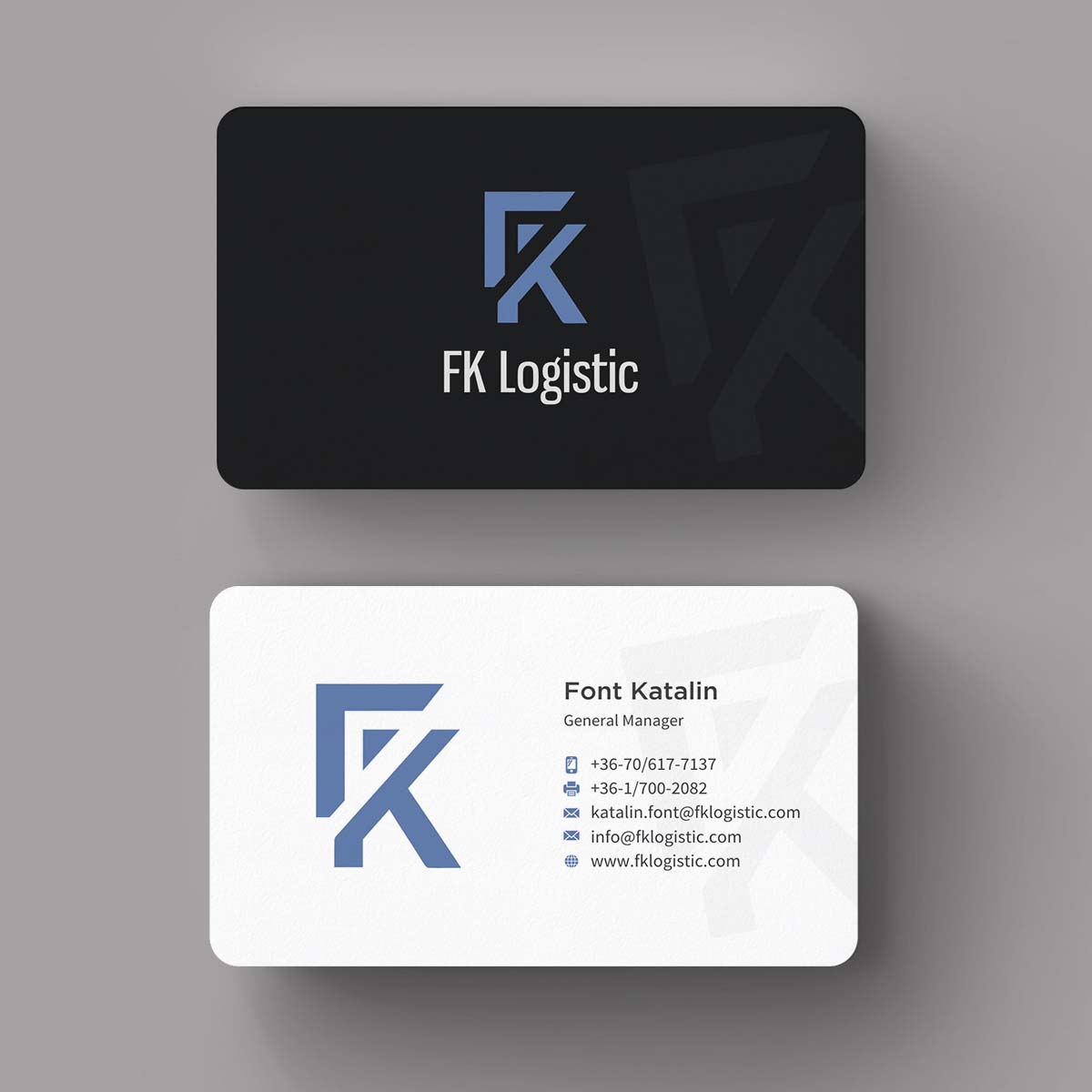 Business Card Design by INDIAN_Ashok for FK Logistic Hungary Kft | Design #8393454
