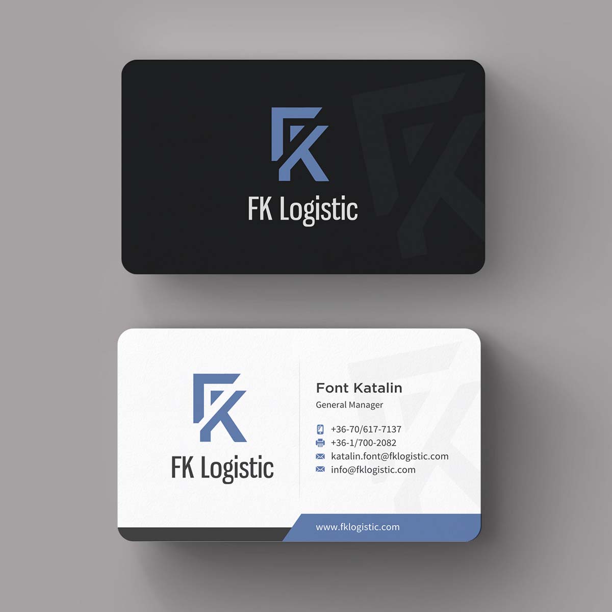 Business Card Design by INDIAN_Ashok for FK Logistic Hungary Kft | Design #8393457