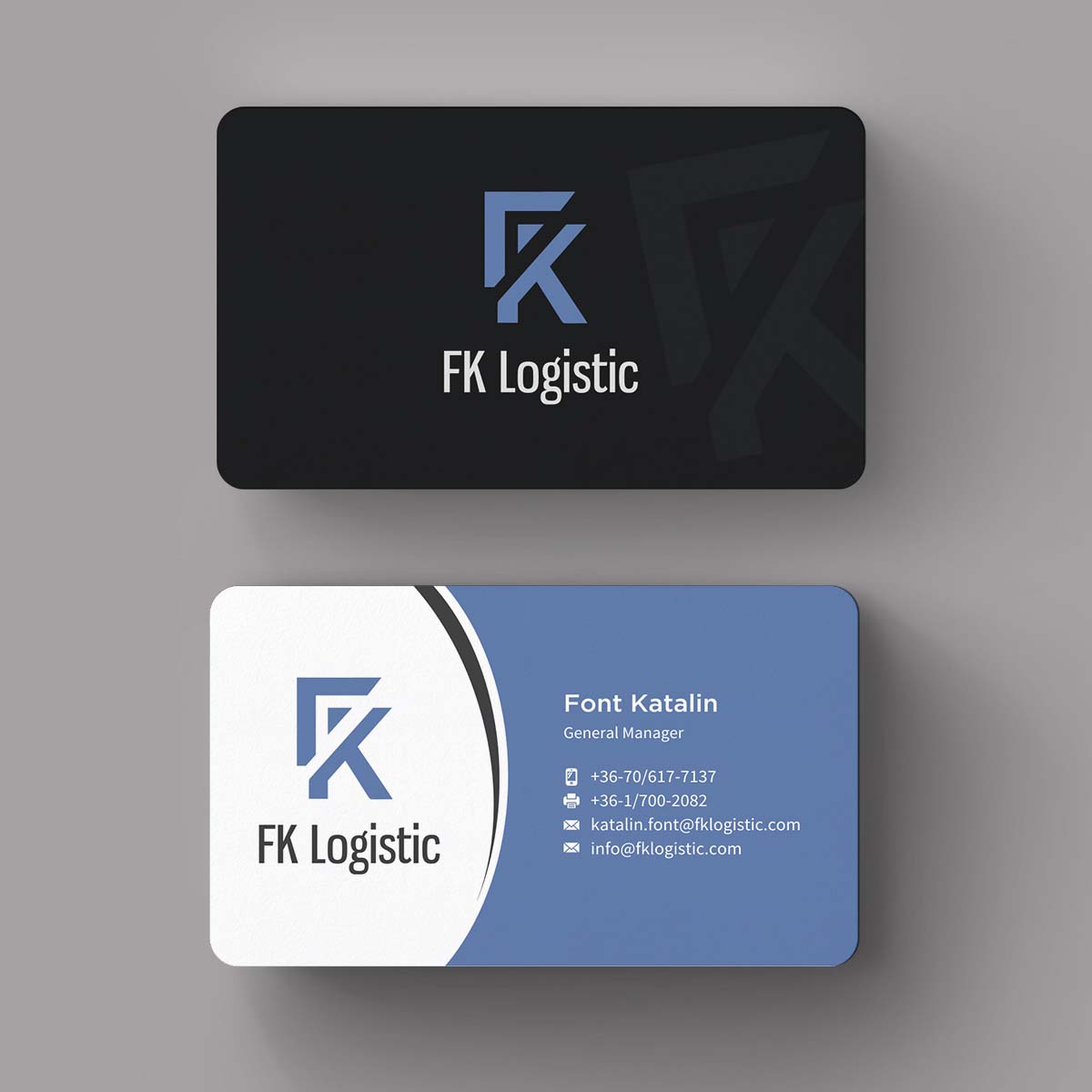Business Card Design by INDIAN_Ashok for FK Logistic Hungary Kft | Design #8393458