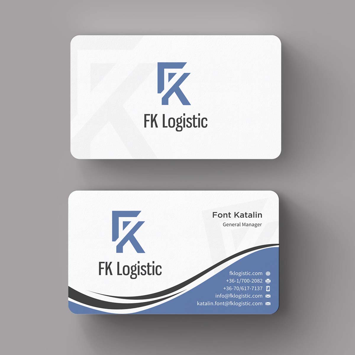 Business Card Design by INDIAN_Ashok for FK Logistic Hungary Kft | Design #8393461