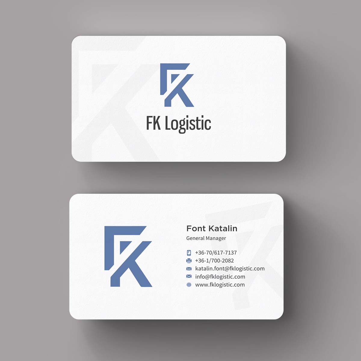 Business Card Design by INDIAN_Ashok for FK Logistic Hungary Kft | Design #8393466