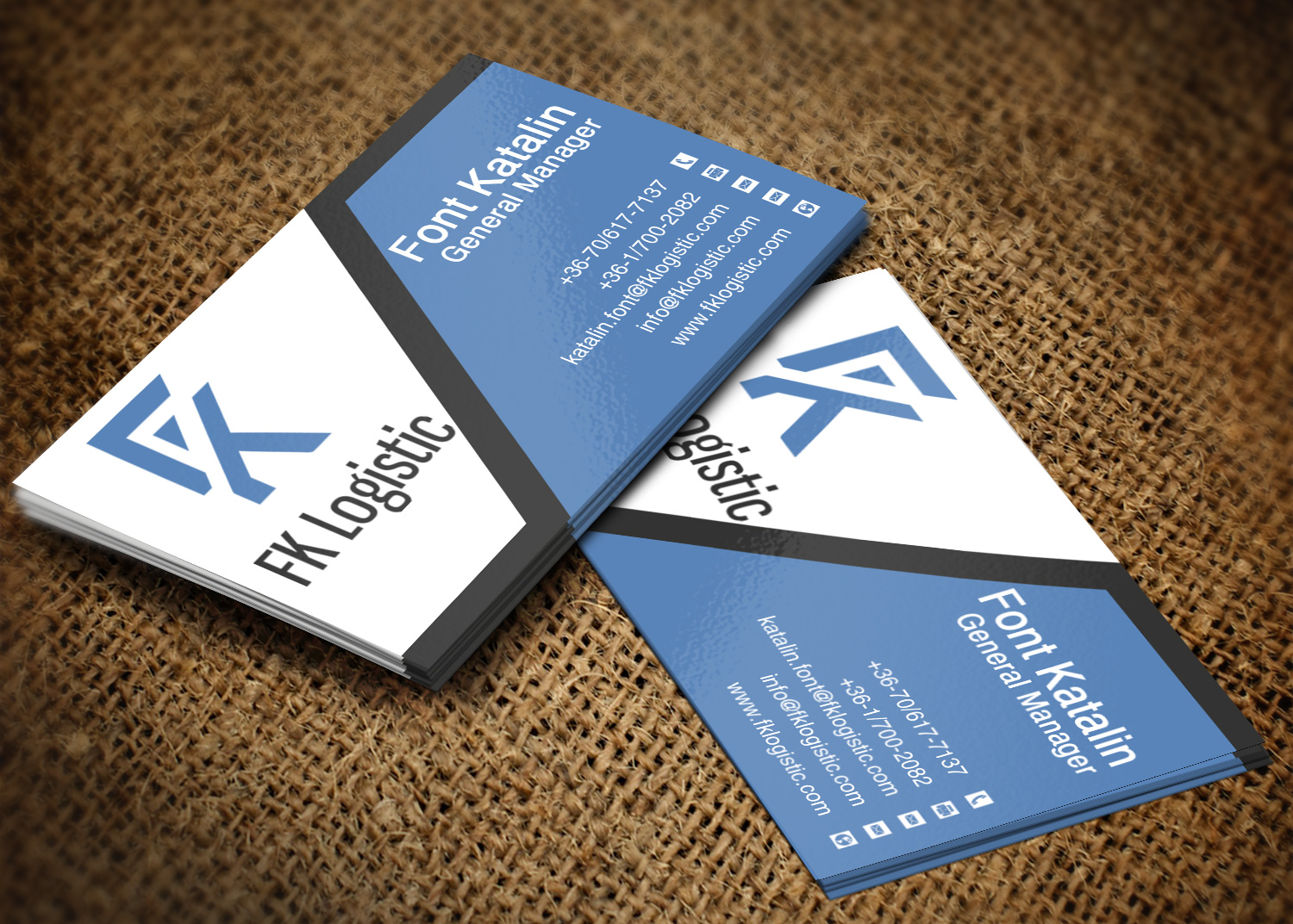 Business Card Design by Lanka Ama for FK Logistic Hungary Kft | Design #8396793