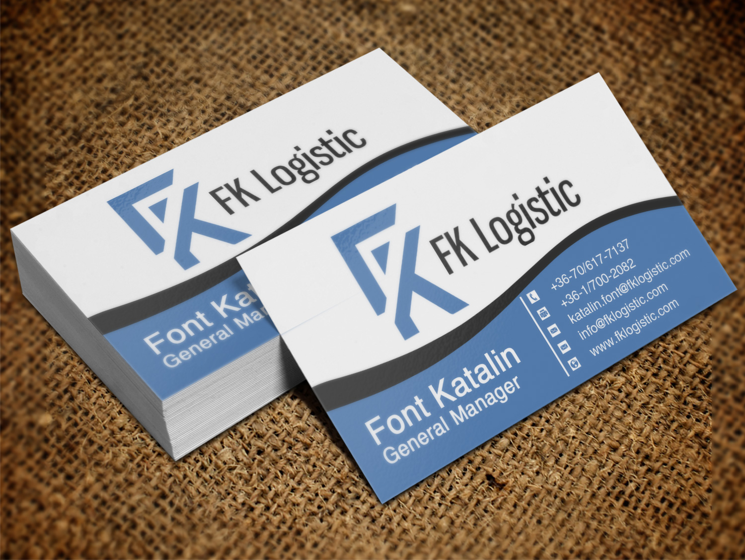 Business Card Design by Lanka Ama for FK Logistic Hungary Kft | Design #8396801