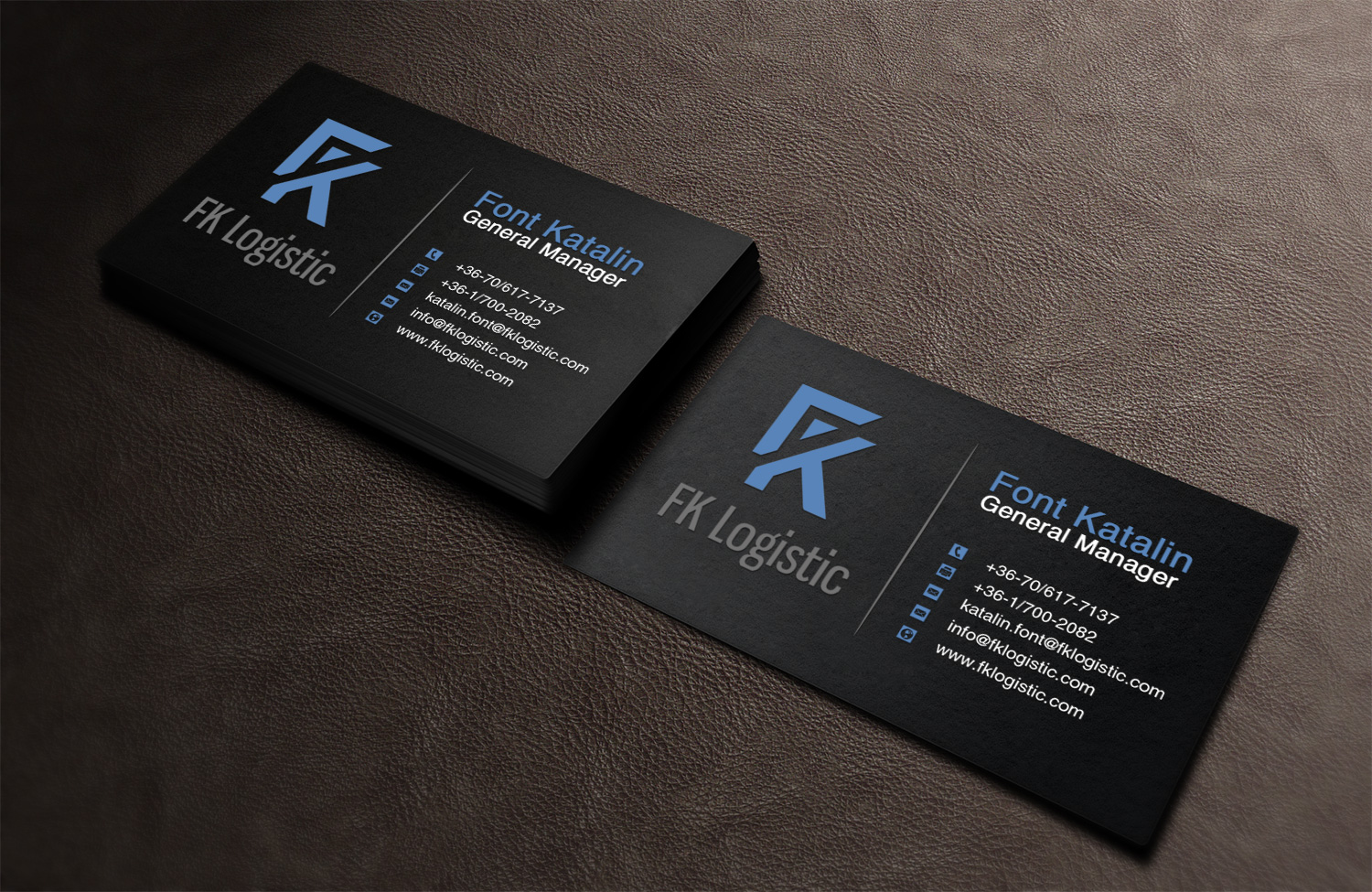 Business Card Design by Lanka Ama for FK Logistic Hungary Kft | Design #8396805