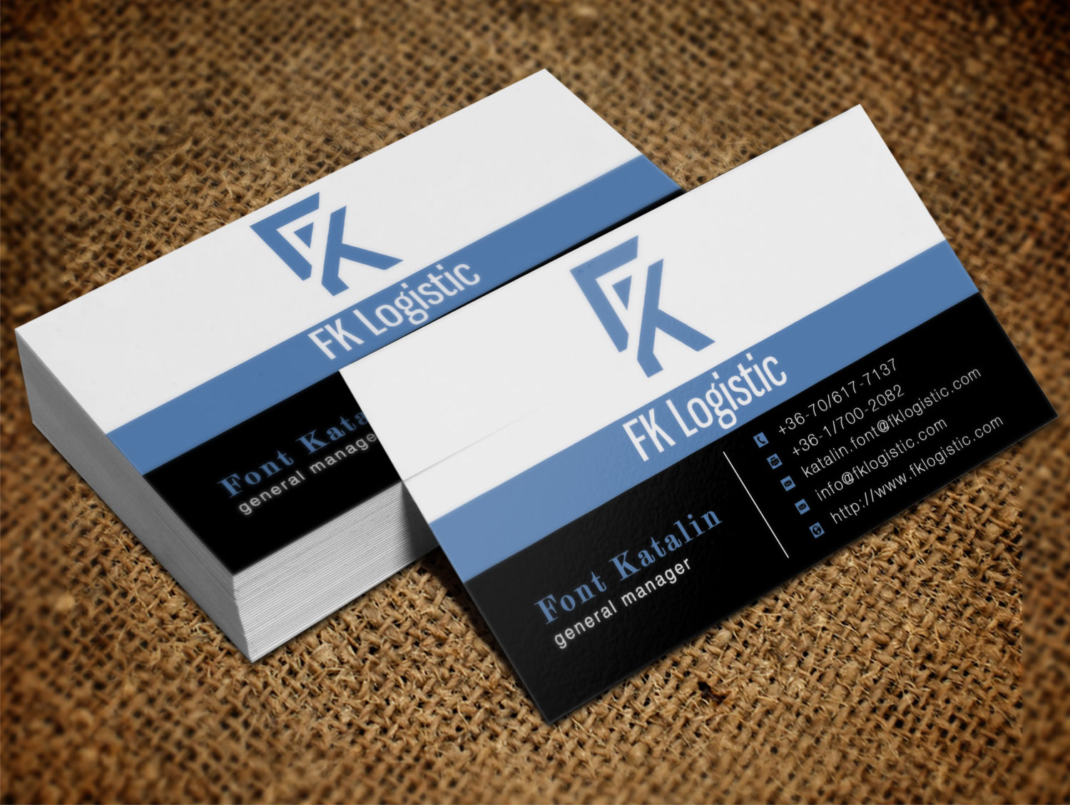 Business Card Design by Lanka Ama for FK Logistic Hungary Kft | Design #8396814