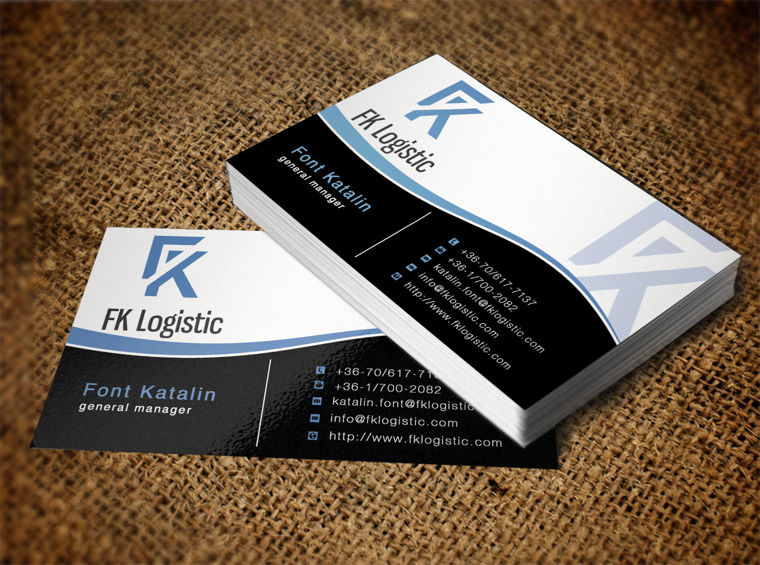 Business Card Design by Lanka Ama for FK Logistic Hungary Kft | Design #8396815