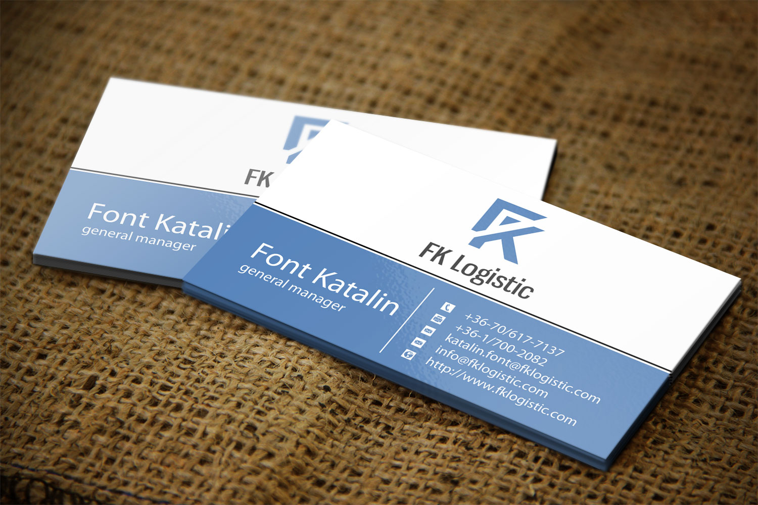 Business Card Design by Lanka Ama for FK Logistic Hungary Kft | Design #8396821