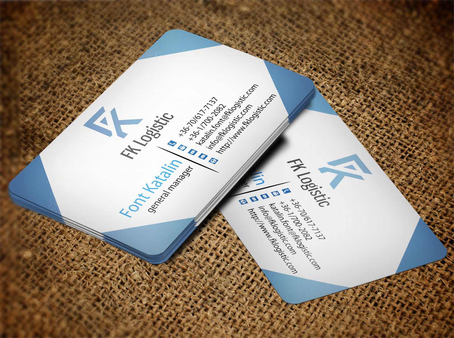Business Card Design by Lanka Ama for FK Logistic Hungary Kft | Design #8396822