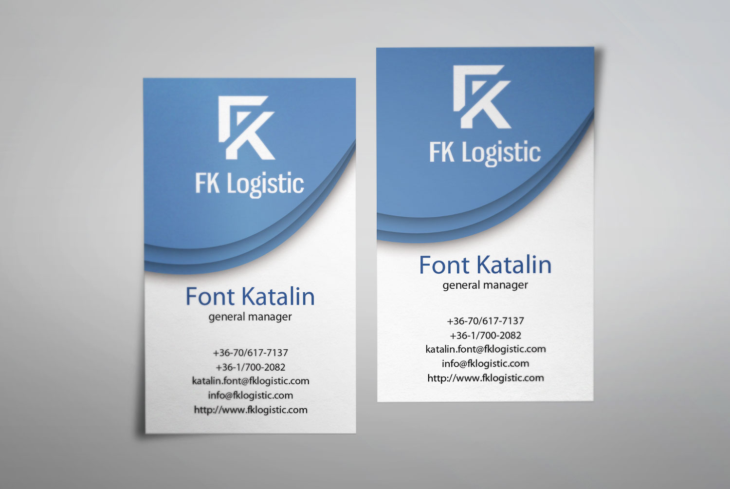 Business Card Design by Lanka Ama for FK Logistic Hungary Kft | Design #8396827