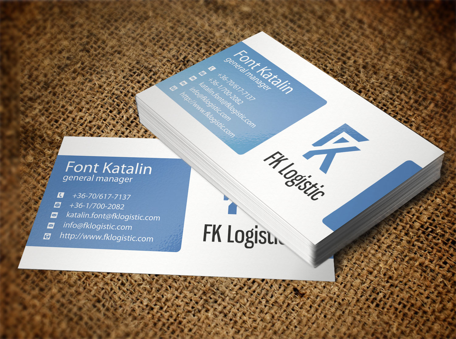 Business Card Design by Lanka Ama for FK Logistic Hungary Kft | Design #8396829