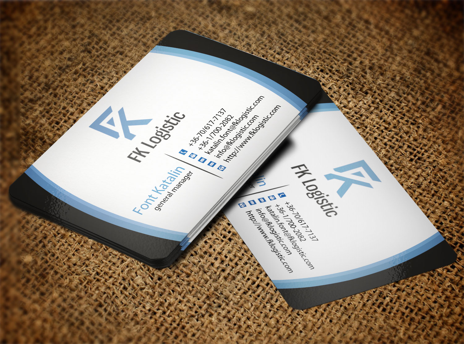 Business Card Design by Lanka Ama for FK Logistic Hungary Kft | Design #8396830