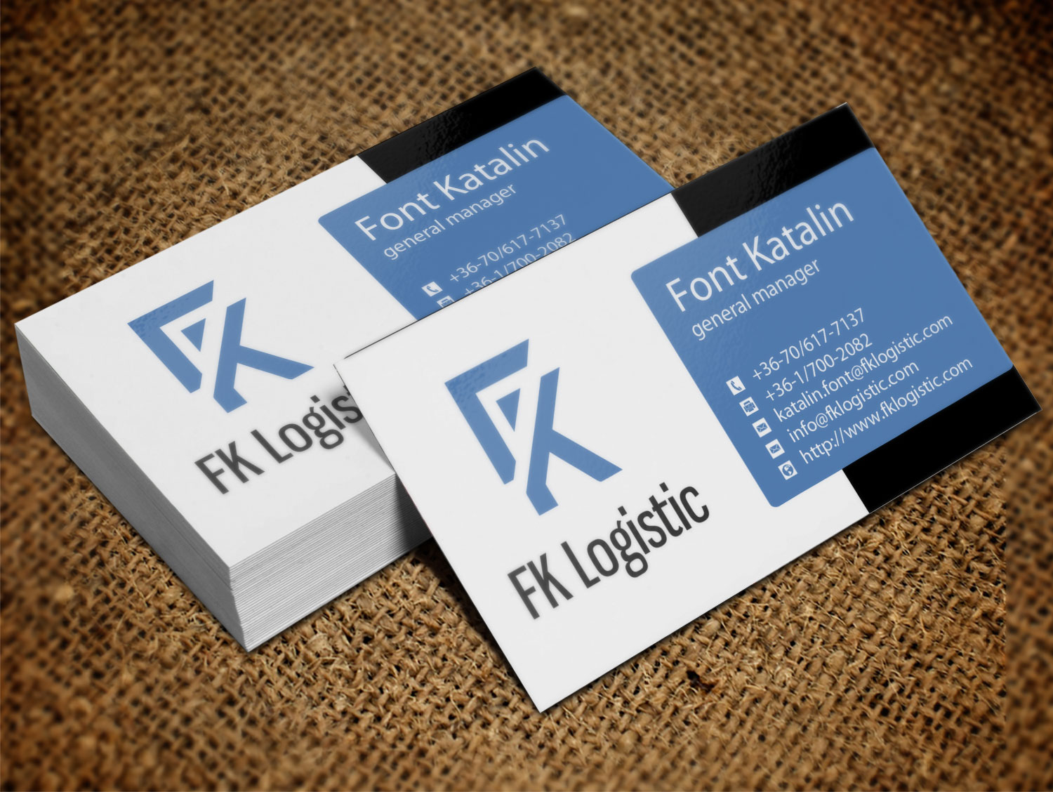 Business Card Design by Lanka Ama for FK Logistic Hungary Kft | Design #8396831