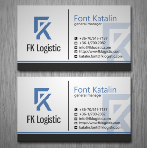 Business Card Design by Lanka Ama for FK Logistic Hungary Kft | Design: #8396833