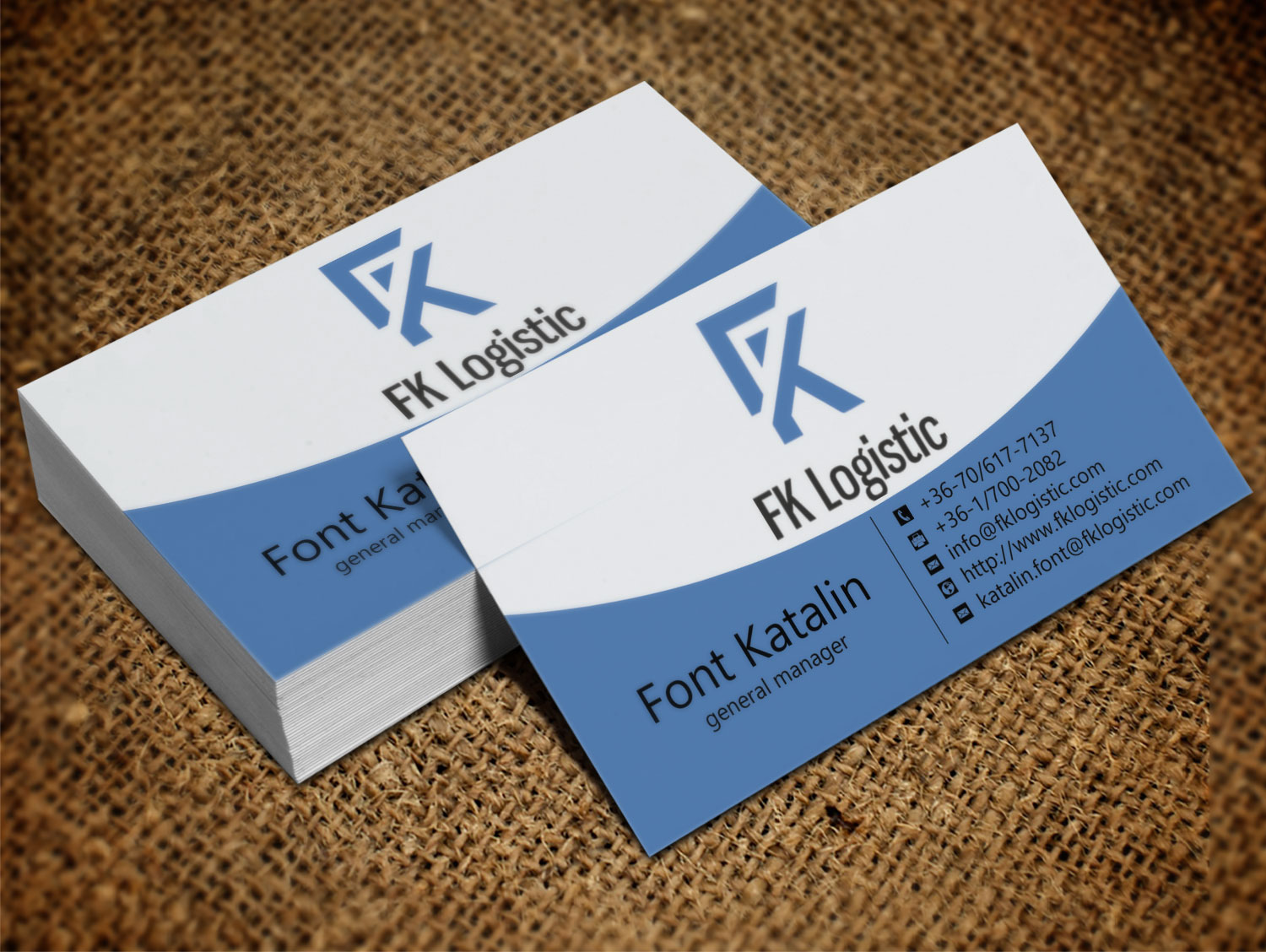 Business Card Design by Lanka Ama for FK Logistic Hungary Kft | Design #8396834