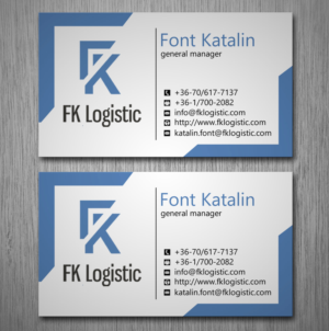 Business Card Design by Lanka Ama for FK Logistic Hungary Kft | Design: #8396839