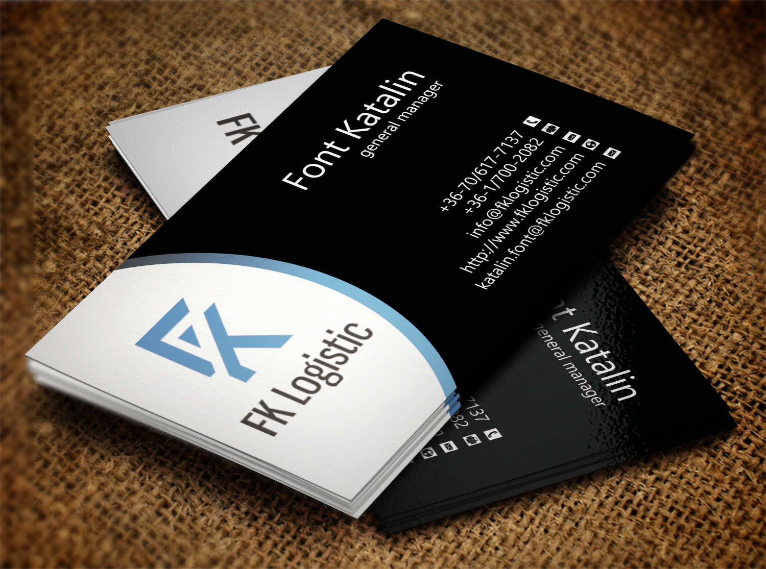 Business Card Design by Lanka Ama for FK Logistic Hungary Kft | Design #8396840