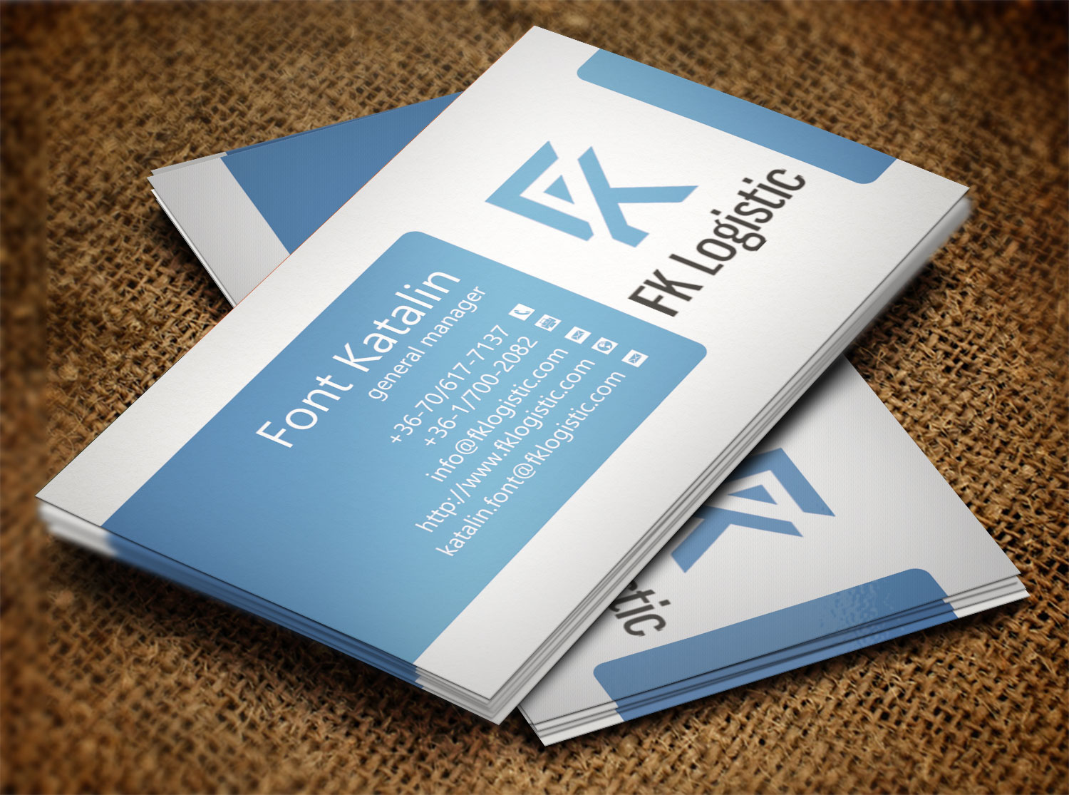 Business Card Design by Lanka Ama for FK Logistic Hungary Kft | Design #8396841