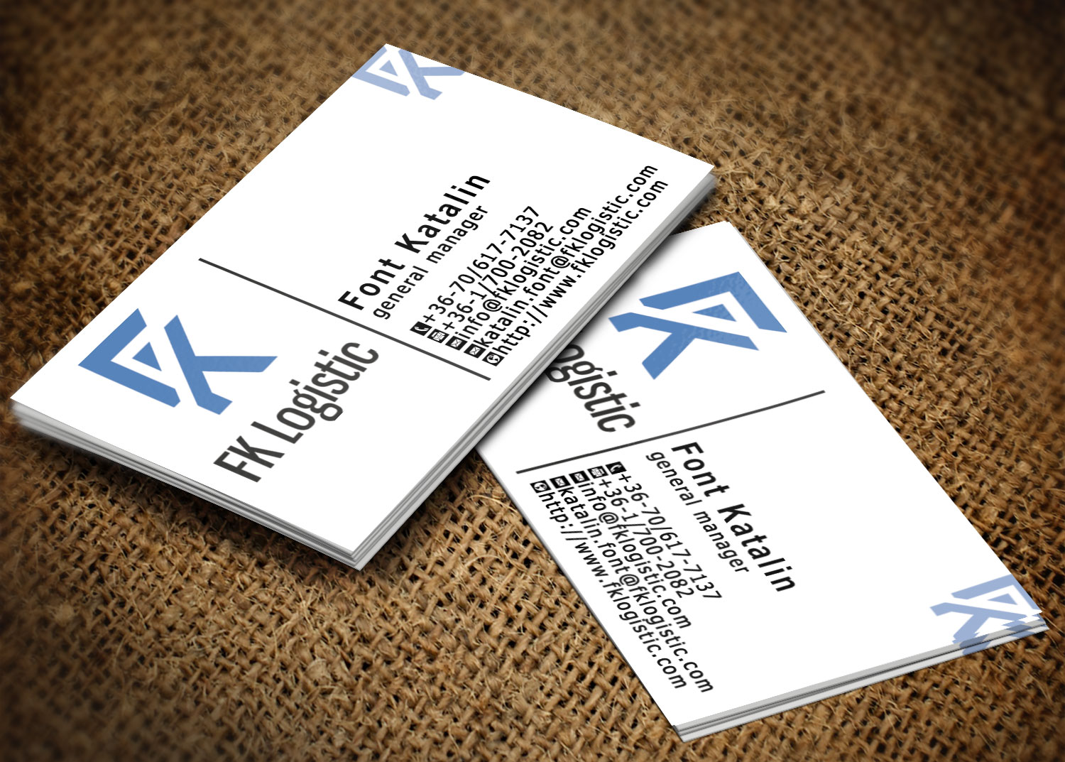 Business Card Design by Lanka Ama for FK Logistic Hungary Kft | Design #8396843