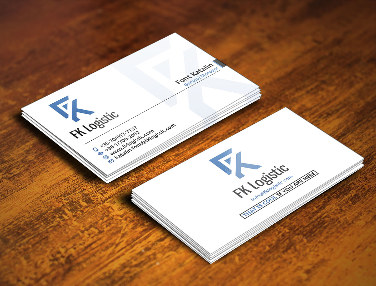 Business Card Design by Verified artistry (Design garden) for FK Logistic Hungary Kft | Design #8407968