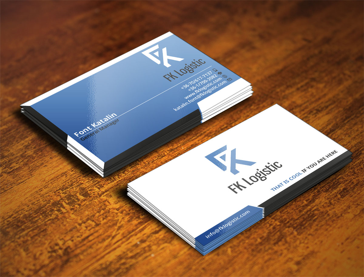 Business Card Design by Verified artistry (Design garden) for FK Logistic Hungary Kft | Design #8407974