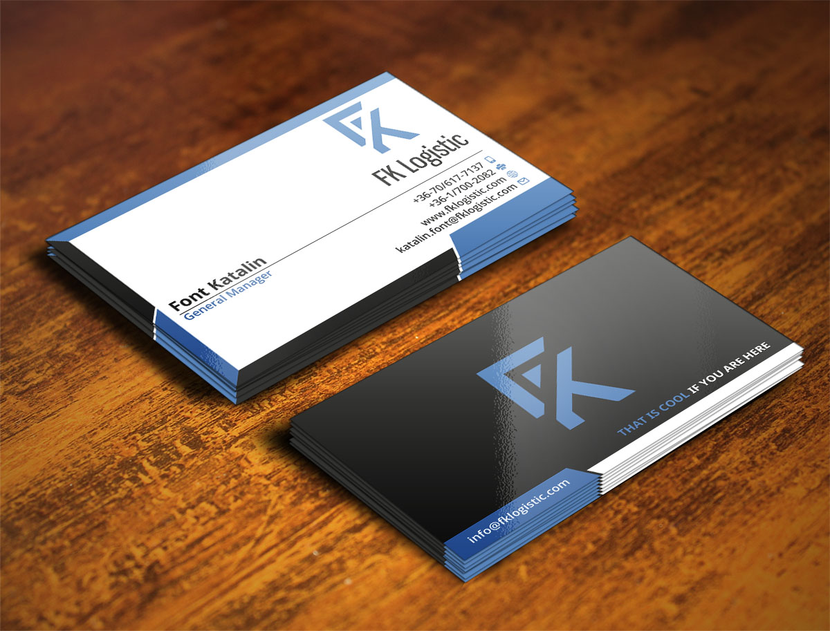 Business Card Design by Verified artistry (Design garden) for FK Logistic Hungary Kft | Design #8407976