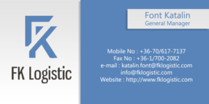 Business Card Design by hmpatel31 for FK Logistic Hungary Kft | Design: #8421635