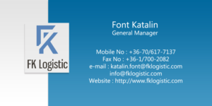 Business Card Design by hmpatel31 for FK Logistic Hungary Kft | Design: #8421636