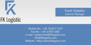Business Card Design by hmpatel31 for FK Logistic Hungary Kft | Design: #8430847