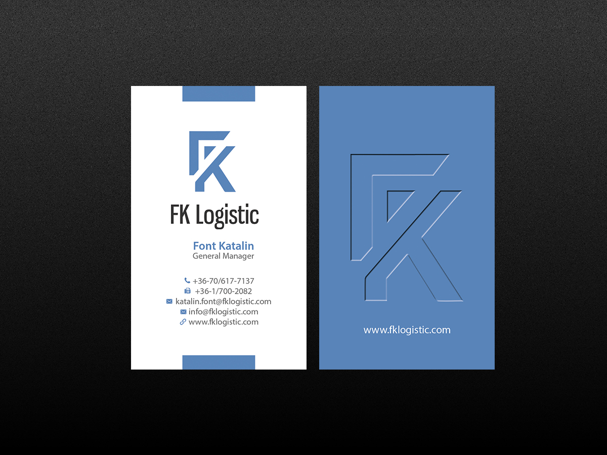 Business Card Design by Creations Box 2015 for FK Logistic Hungary Kft | Design #8404285
