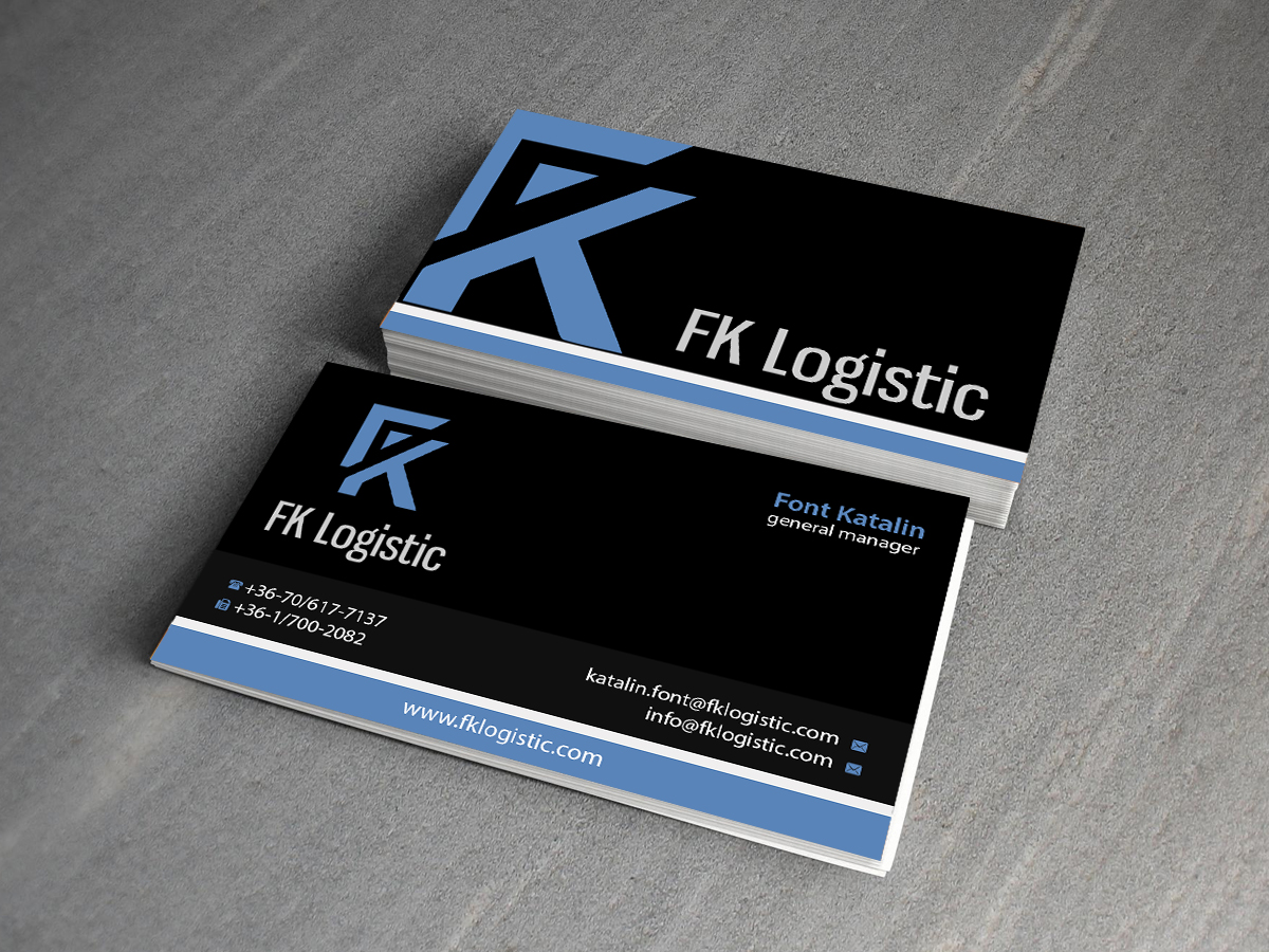 Business Card Design by Creations Box 2015 for FK Logistic Hungary Kft | Design #8404293