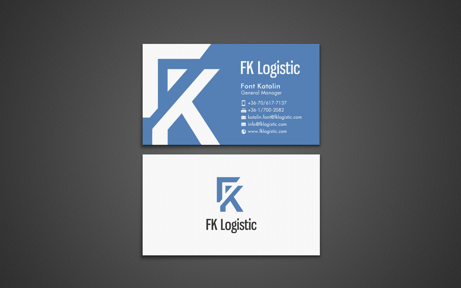 Business Card Design by chandrayaan.creative for FK Logistic Hungary Kft | Design #8403894