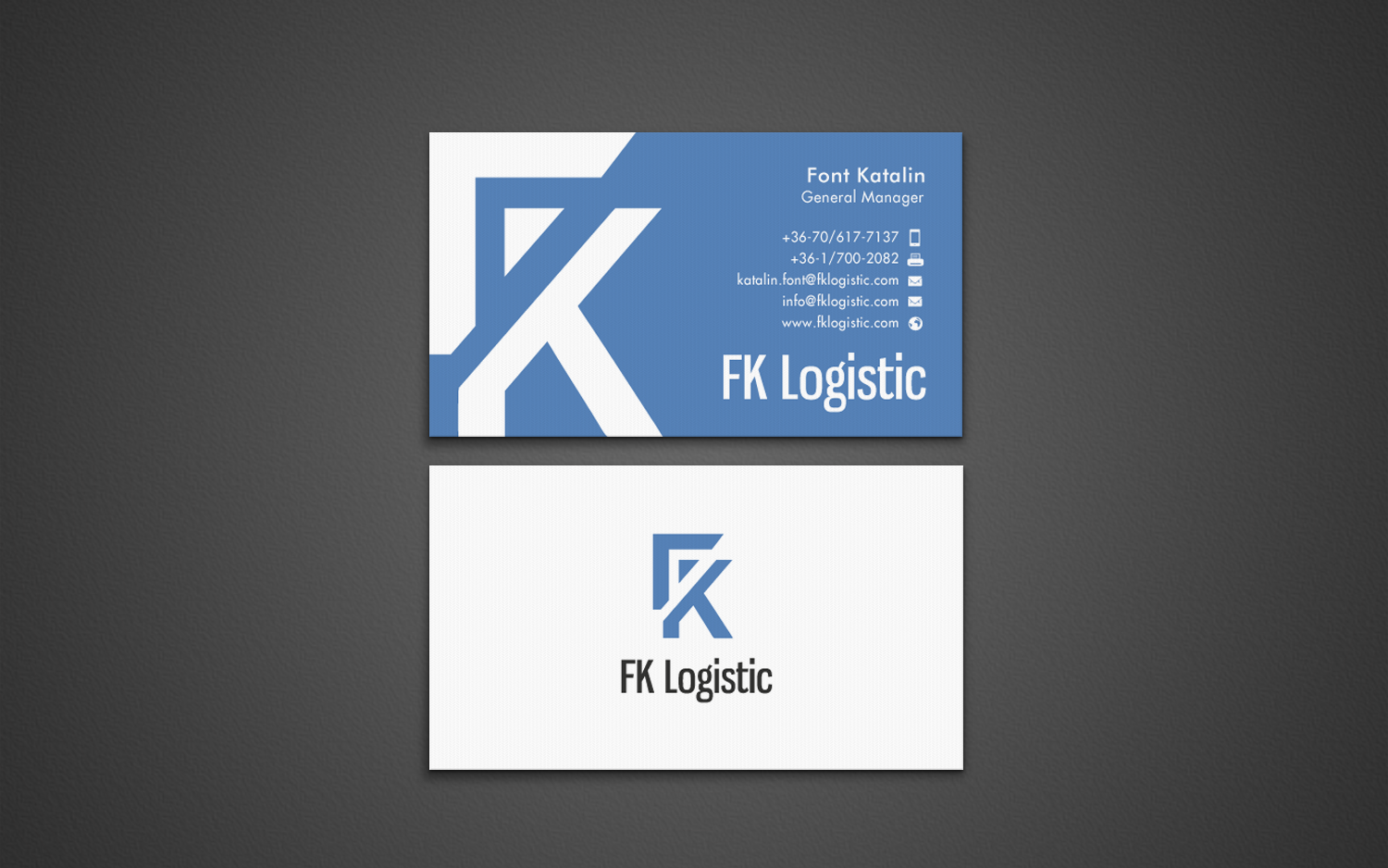 Business Card Design by chandrayaan.creative for FK Logistic Hungary Kft | Design #8403896