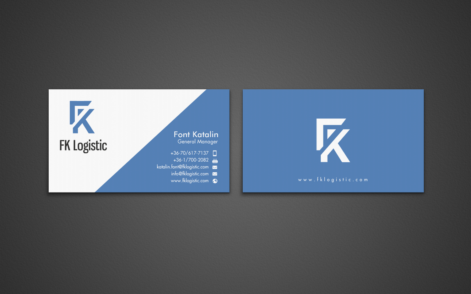 Business Card Design by chandrayaan.creative for FK Logistic Hungary Kft | Design #8403899